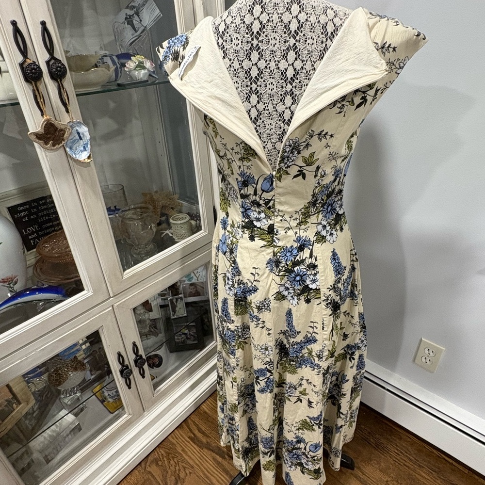 Abercrombie & Fitch Blue Floral Midi Dress - Picture 9 of 11